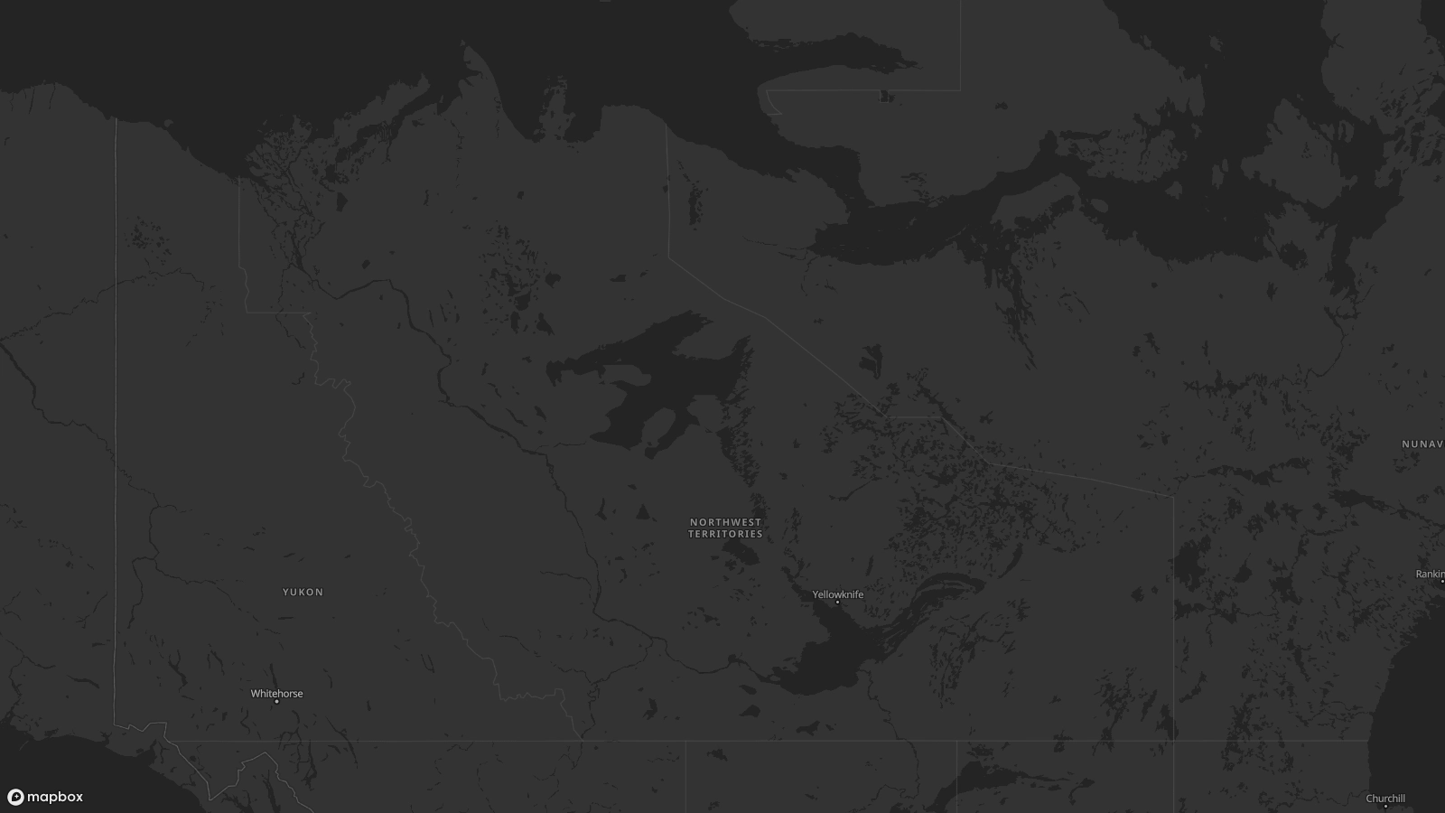 Regional map showing the cities and towns of Alaska, British Columbia, the Yukon and the Northwest Territories.